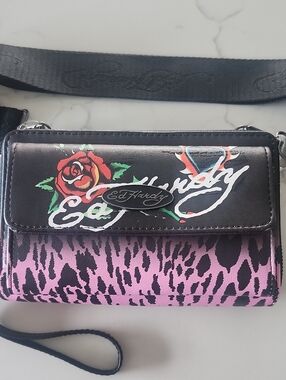 Ed Hardy Cross Body Shoulder Bag Purse
